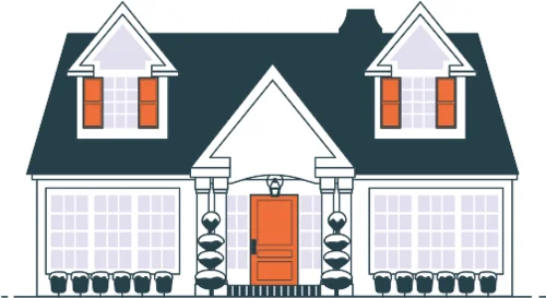 Ambak Home Loans - Easy, Fast, and Reliable Home loan illustration showing house and financial benefits